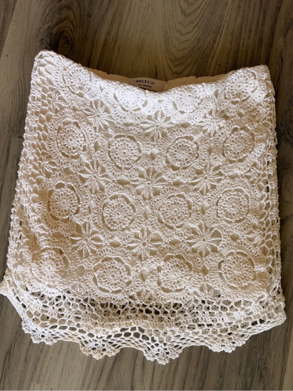 Bailey 44 White Crochet Lace Mini Skirt